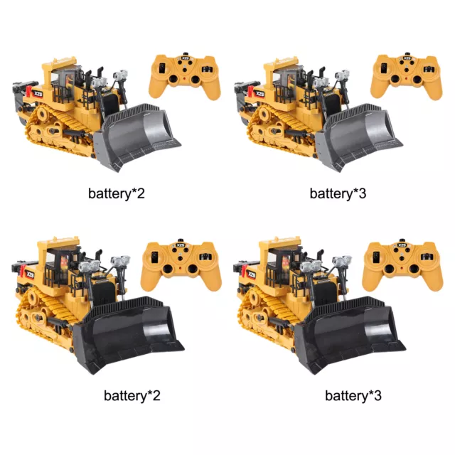 2.4G RC Bulldozer 1:24 Light & Sound Engineering Car Excavator Vehicles Toys