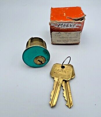 Mortise Cylinder, MARKS, Solid Brass, 1 1/8'' Long Marks Keyway, Polish Brass