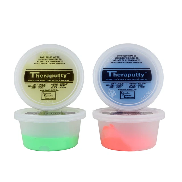 Cando Theraputty Standard Hand Exercise Putty - 2 oz - 4-piece set (yellow-blue)