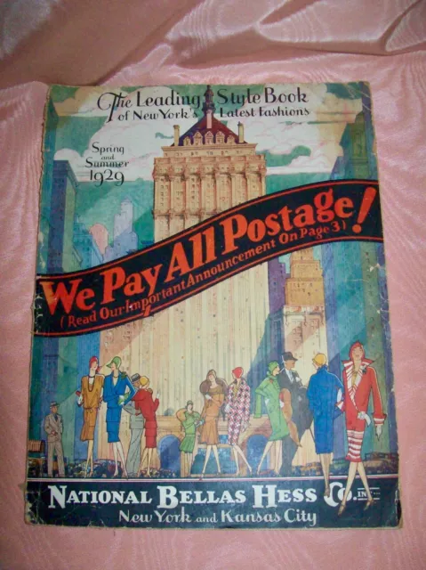 1929 BELLA HESS SPRING and SUMMER NEW YORK FASHIONS STYLE BOOK CATALOGUE-271 pgs