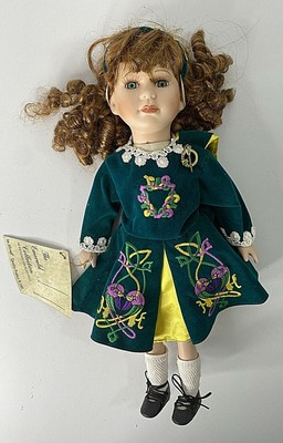 Emerald Irish Dancer Porcelain 17" Doll Sinead Vintage1999 Authentic Dress