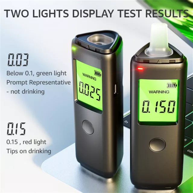 Police Professional LCD Digital Breath-Alcohol Tester Breathalyser Self Analyzer