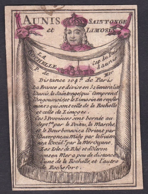 1780 Rochelle Limousin France playing card carte a jouer Spielkarte cards cartes