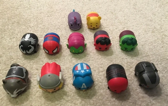 Disney Tsum Tsum Lot Marvel Superheroes Figures Spider-man Venom Hulk Red Skull