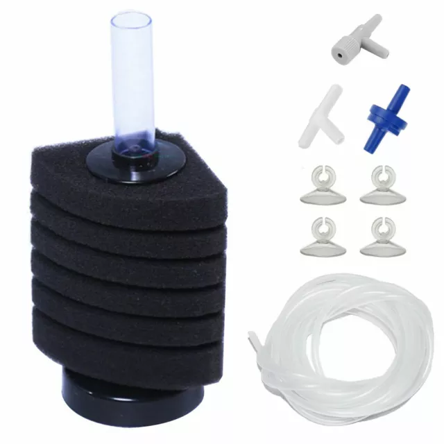 AQUANEAT Aquarium Sponge Filter, Corner Filter for Fish Tank with Accessories