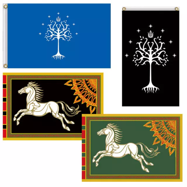 Herr der Ringe Gondor & Rohan Fahne/ Flagge | 90 x 150 cm
