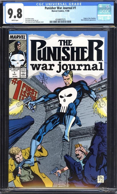 Punisher War Journal #1 CGC 9.8 NM/MT WP Punisher Origin! Marvel Comics 1988