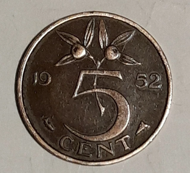 Pays-Bas 5 Cents Juliana 1952 💥