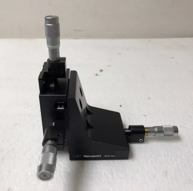 Newport 460A Series XYZ Linear Translation Micrometer With 3 SM-13 Micrometers