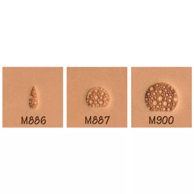 Matting Pebble Texture M886 M887 M900 3-Piece Leather Stamp Set