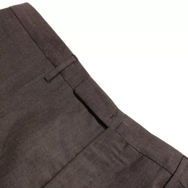 Boglioli NWOT Wool / Linen Flat Front Dress Pants Size 54 (38 US) In Brown