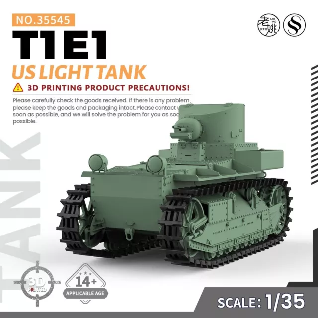 SSMODEL SS35545 1/35 Military  Model Kit US T1E1 Light Tank