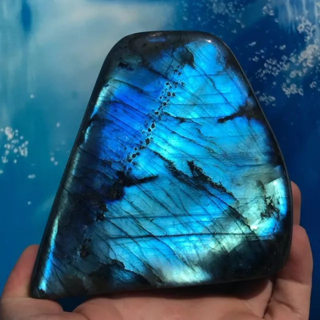 829G Rare Natural Labradorite Quartz Freeform Crystal Mineral specimen Healing