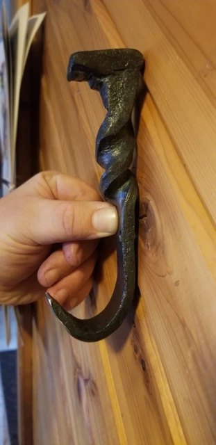 Hand Forged Iron Hook 2 - Towel Hanger - Coat, Hat, Key Rack - Decorative