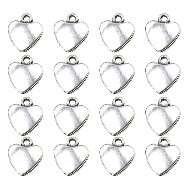 50 Stück Legierung Pfirsich Herz Anhänger DIY Charms Schmuck Herstellung