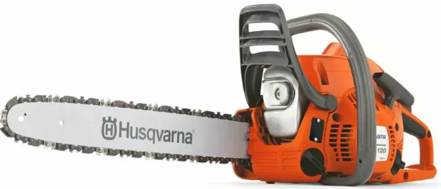 New Husqvarna 120 Mark Ii 14" Petrol Chainsaw Boxed With Warranty & 2 Stroke Oil