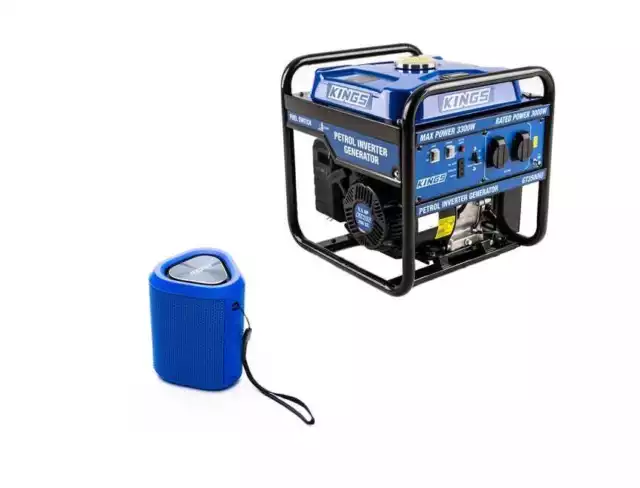 Adventure Kings 3.0kVA Inverter Generator + Outdoor Portable Bluetooth Speaker