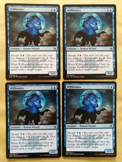 4x Willbender - MTG Masters 25 A25 Uncommon Excellent (EX)