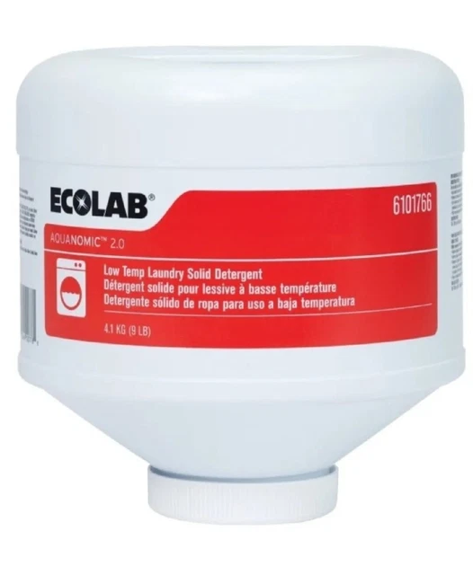 Ecolab Aquanomic 2.0 Low-Temp Laundry Solid Detergent (4 -9lb Bottles) 6101766