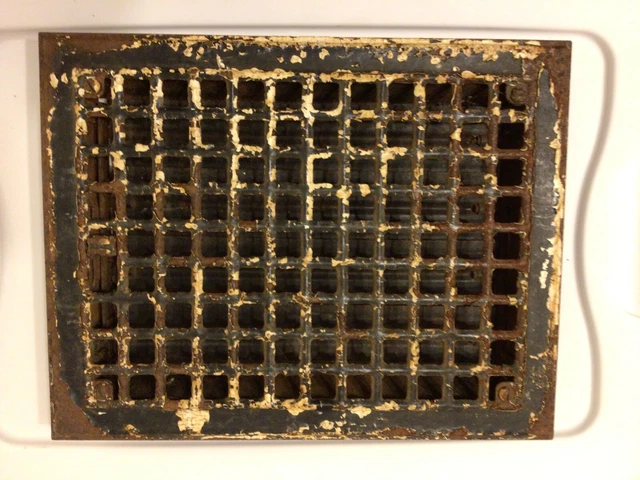 Antique Vintage Victorian Arts &Crafts Heat Grate Louvers Architectural Salvage