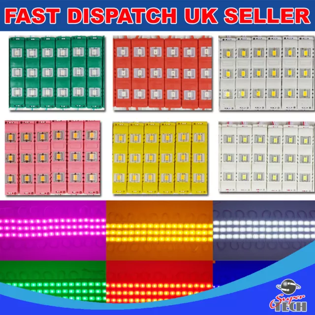 Yellow 20 X 3 LED 5730 SMD Module Injection Mould 12V Signfront, shop Waterproof