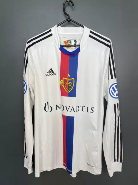 Basel 2012/2013 Away Player Issue Football Long Sleeve Formotion Shirt Size L