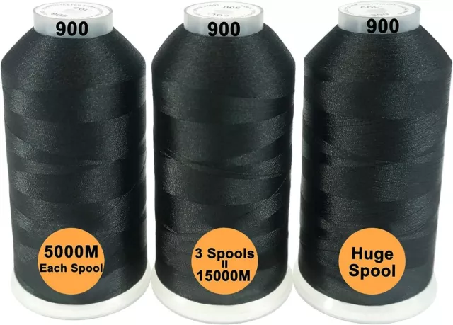 New brothread Single Huge Spool 5000M Each Polyester Embroidery Machin