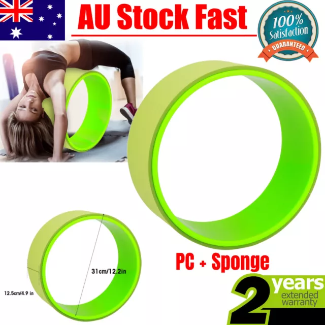 Yoga Wheel Stretch Back Spine Backbend Roller Fitness Yoga Balance Accessory AUS