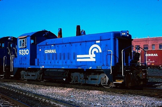 Original Kodachrome Slide Conrail Sw-1200 #9330 Moline, Ohio April 25, 1988
