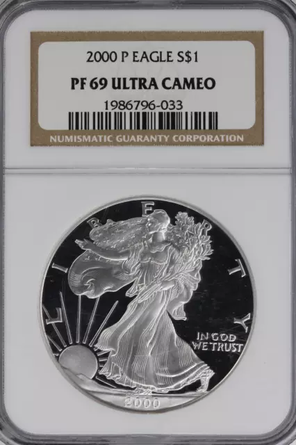 2000 P American Silver Eagle NGC PR 69 Ultra Cameo