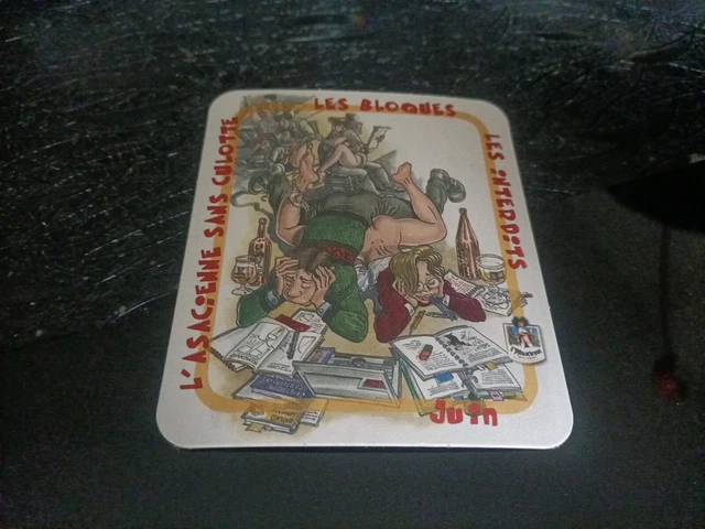 Sous bock de bière , l'alsacienne sans culotte,.  Juin