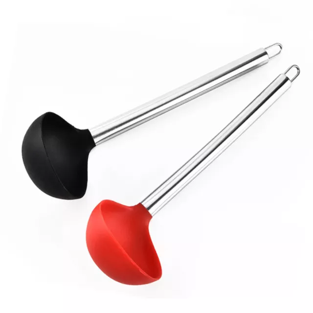 2pcs Cooking Utensils Soup Spoon Scoops Silicone Ladle for Soup Non Stick