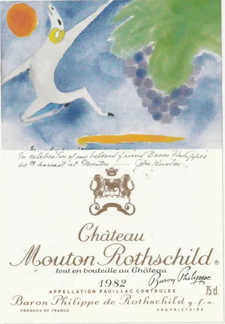 1 Etiquette Chateau Mouton Rothschild 1982