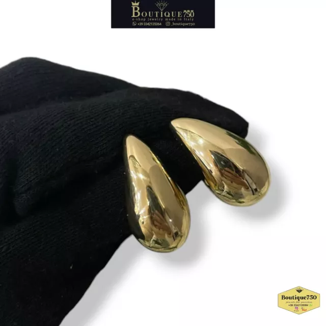 Orecchini Big Goccia oro giallo 18kt 750%