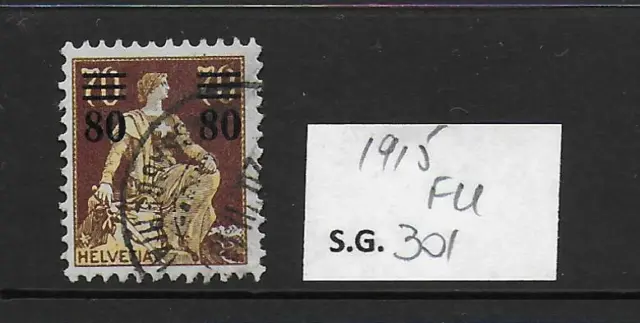 1915 Switzerland 80c on 70c Or/Yellow & Chocolate SG301 Fine Used