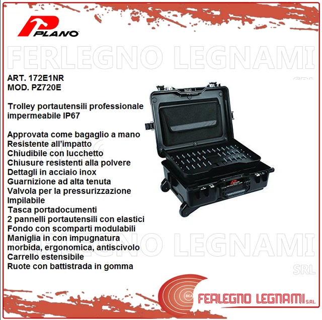 TROLLEY PORTAUTENSILI IMPERMEABILE Ip67 Plano Waterproof Case Pc720E  Art.172E1Nr EUR 179,00 - PicClick IT