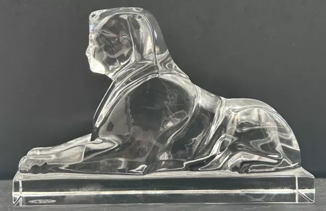 Baccarat France Lead Crystal Egyptian Sphinx Sculpture Figurine Paperweight