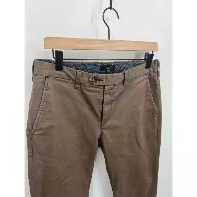 Ted Baker London Men's Brown Slim Fit Serny Business Casual Chino Trouser 30R 2