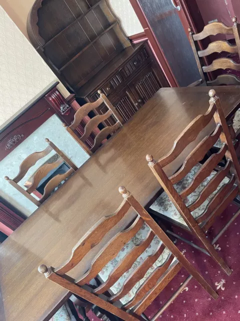 Locks Of London - Solid Oak Dining table and 6 chairs