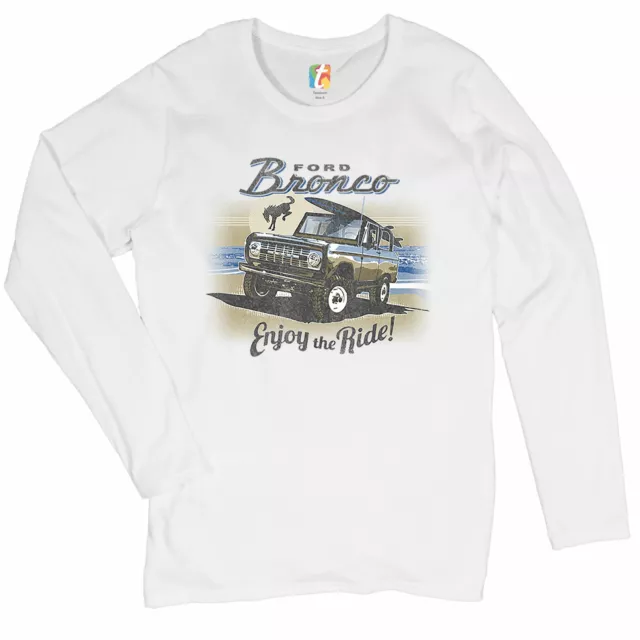 Ford Bronco Women's Long Sleeve T-shirt Enjoy the Ride Offroad Truck Licensed