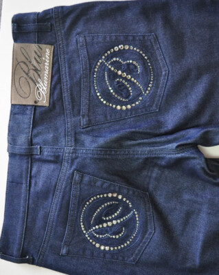 BB15 BRILLANTATO PANTS PANTALONI DONNA MADE ITALY SIZE 46 Byblos BYBLOS BLU JEANS MOD 