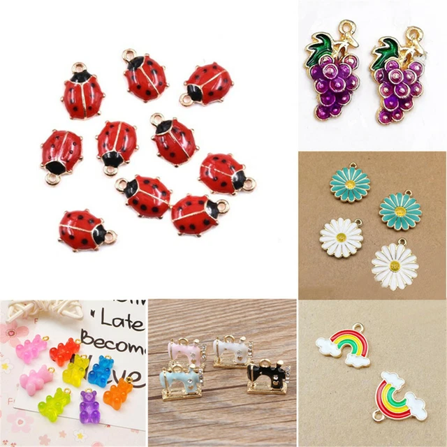 10pcs Mode Emaille Charme Anhänger DIY Ohrringe/Armband Schmuck Ergebnisse