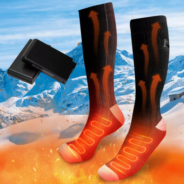 Beheizbare Socken Fußwärmer 4200mAh Heizsocke Heizung Sportsocken