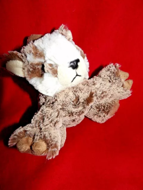 Doudou Peluche Créations Dani Chamois Bouc Brun Beige Chine et Blanc 17 CM