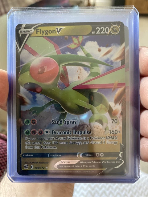 Pokémon - Flygon V - 106/172 - Rare Holo Card - Brilliant Stars -Nm/M Pack Fresh