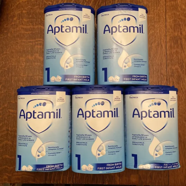 5 Pack Nutricia Aptamil Stage 1 — Milk Based Powder Infant Formula 12/2023 Read*