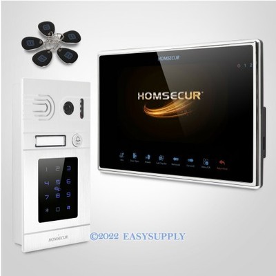 Homsecur 7" AHD Sonnette Intelligente Vidéo&Audio avec Moniteur Tactile pour Appartement 