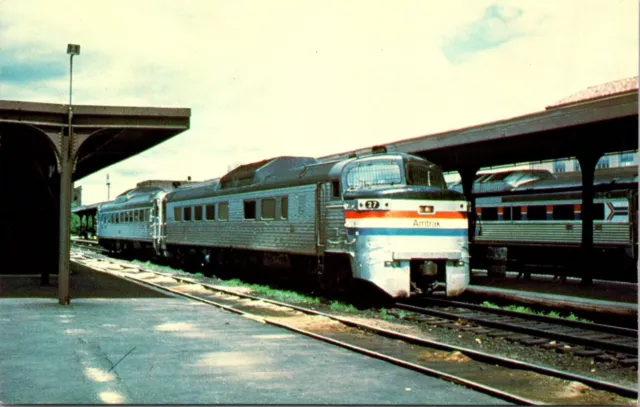 Amtrak's Budd RDC Cars Springfield Massachusetts Postcard