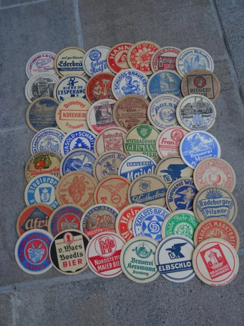 50 alte Bierdeckel mit VK Bierdeckelsammlung Sammlerstücke