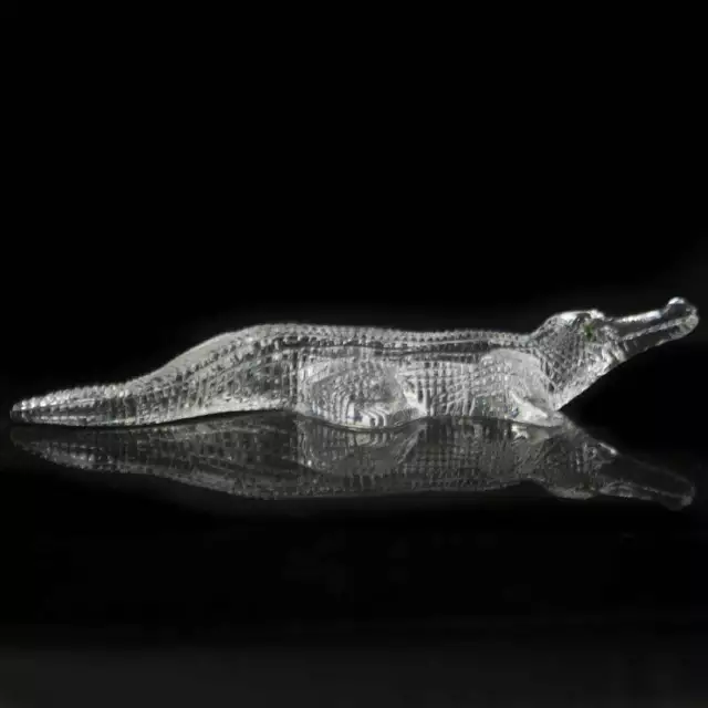 Baccarat Figurine Alligator Crocodile Crystal Very Large Heavy France New